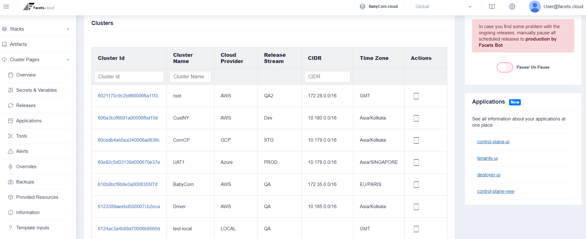 Manage Cluster