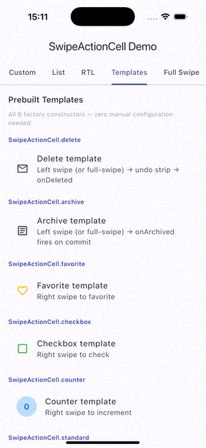 Full-swipe expansion