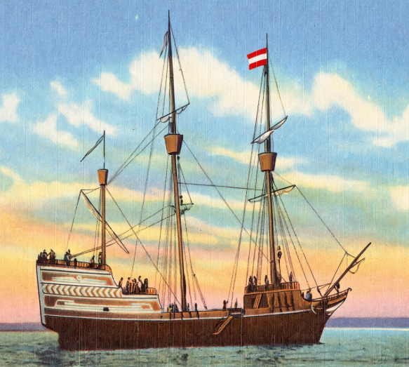 The Arbella, flagship of the 1630 Winthrop Fleet