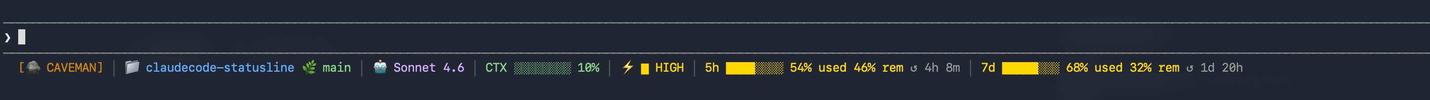 claudecode-statusline preview