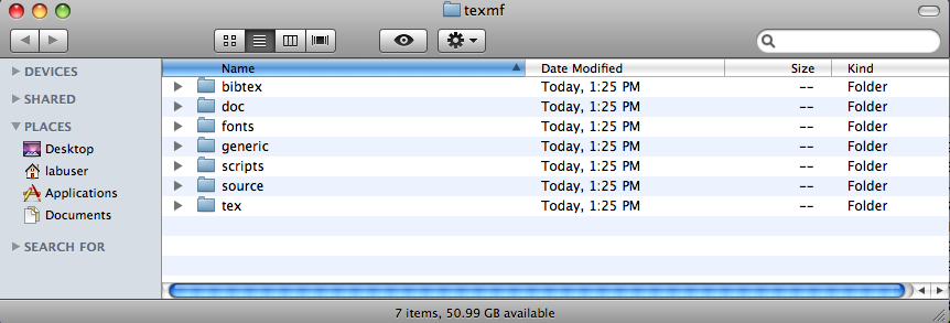 Finder view