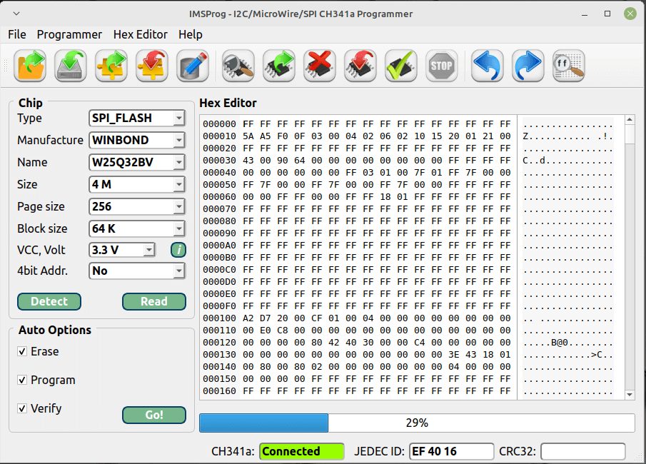 CH341A EEPROM programmer