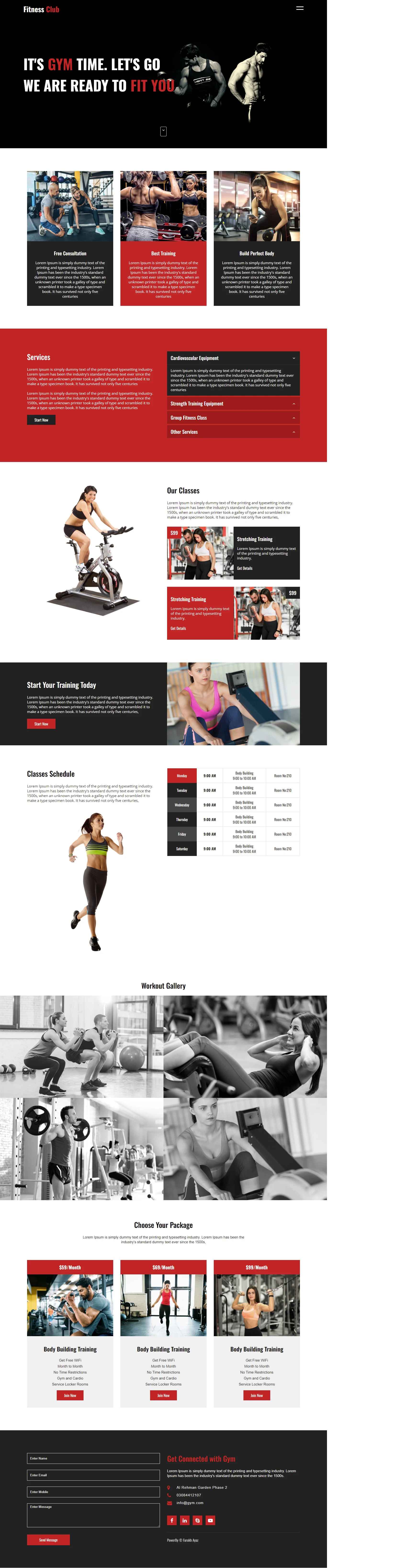 GYM — portfolio web build by Farukh Ayaz