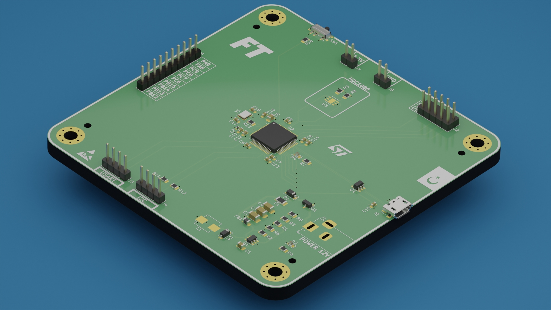 STM32F405RGT6-and-HDC1080-Development-Board, from the project README