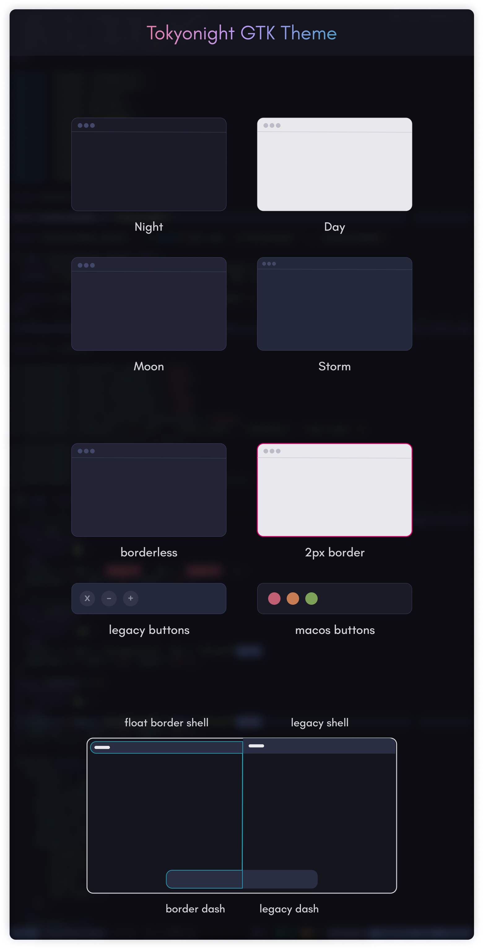 Tokyo Night GTK screenshot 1