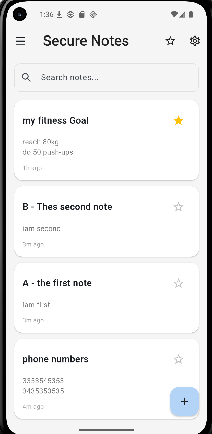 Notes List