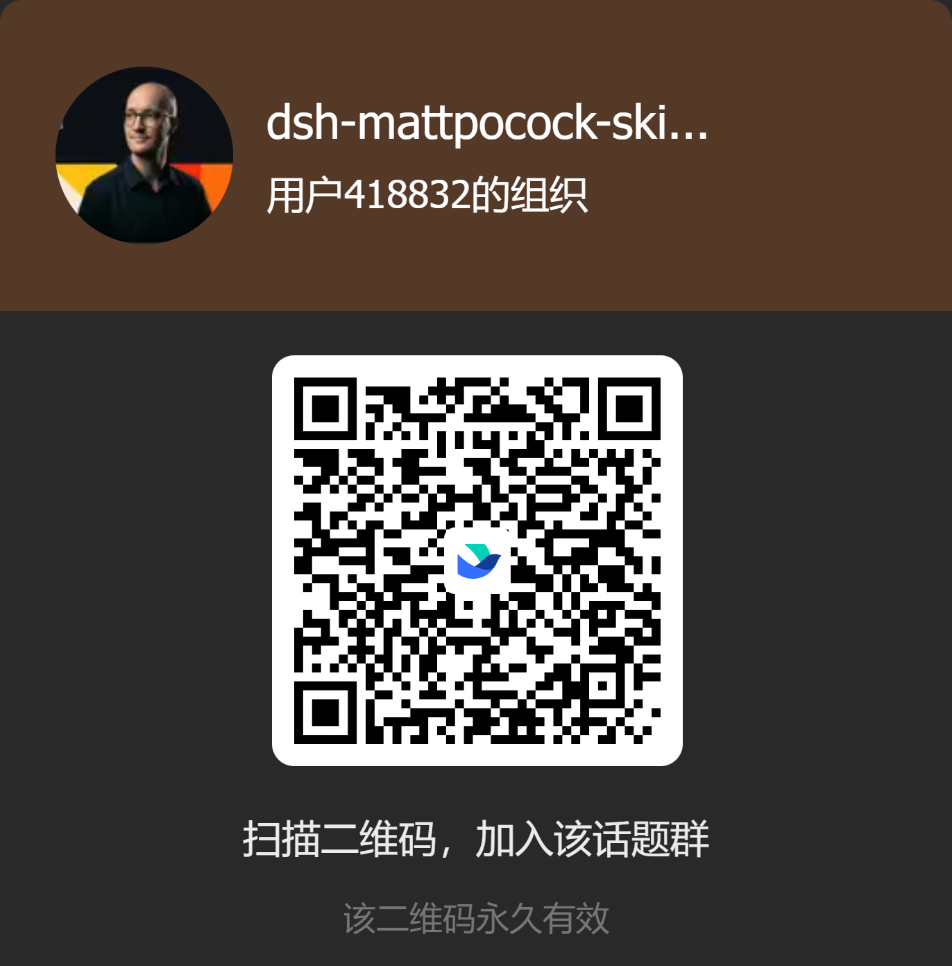 扫码加入话题群，dsh-mattpocock-skills 的组织