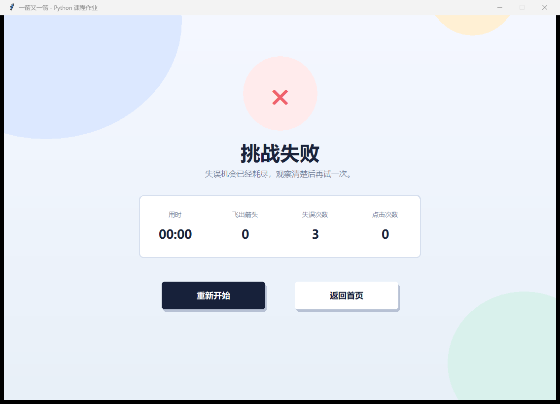 失败界面