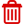 Red trash bin button