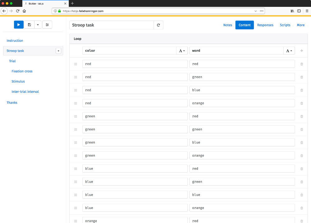 Loop component view