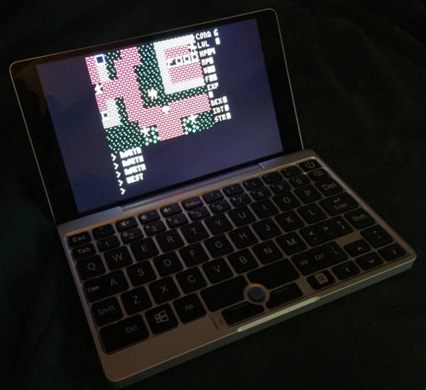 Minima running on a GPD Pocket Laptop