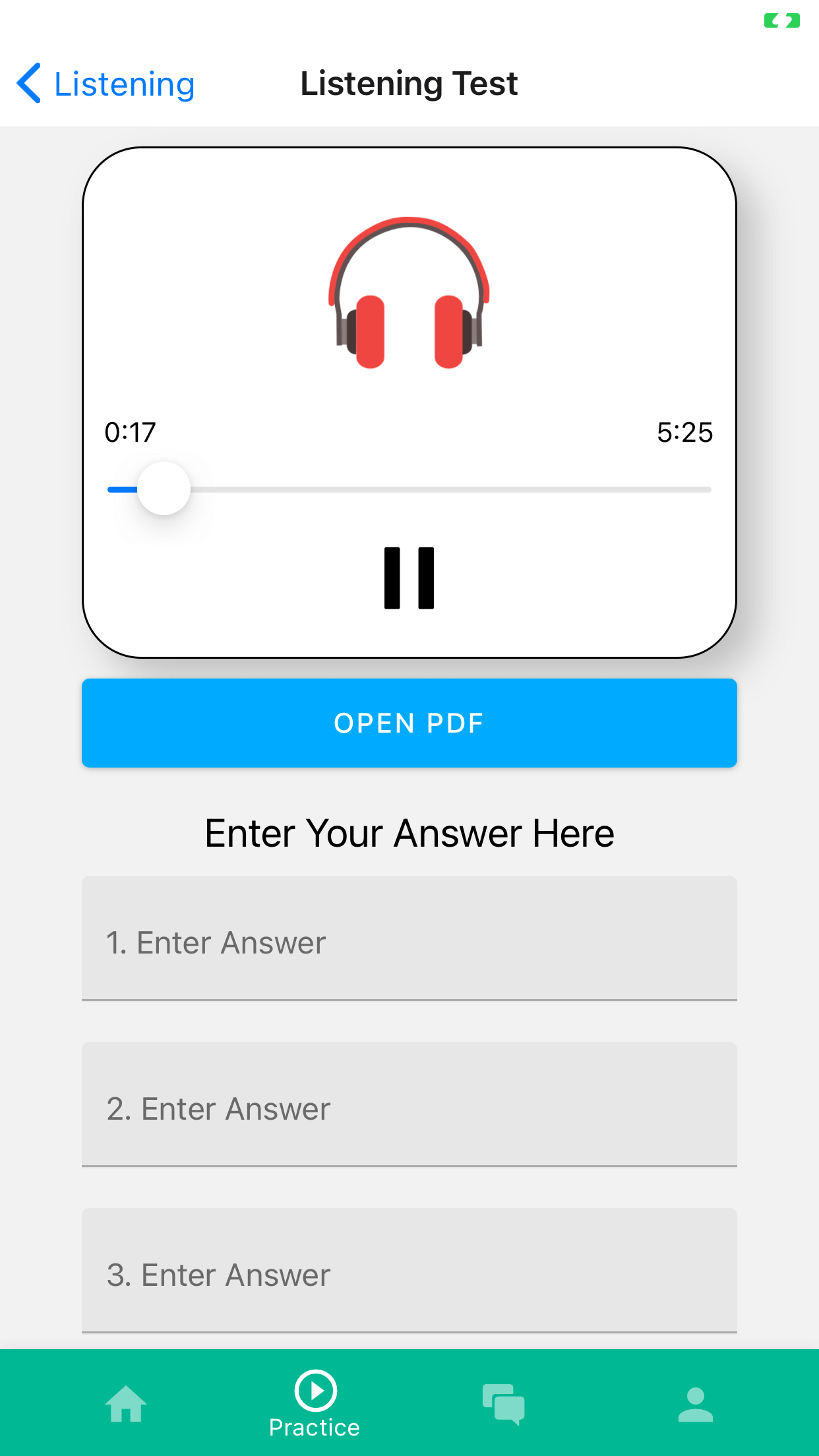 Listening Screen