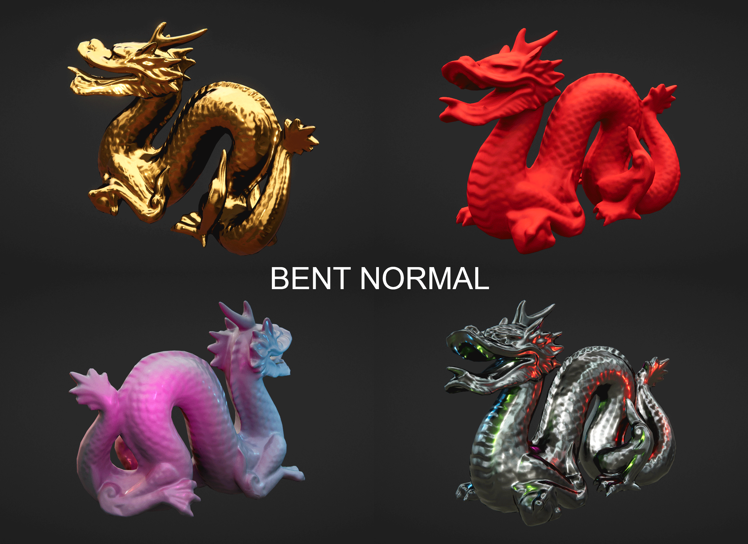 Showcasing some advanced bent normal effects