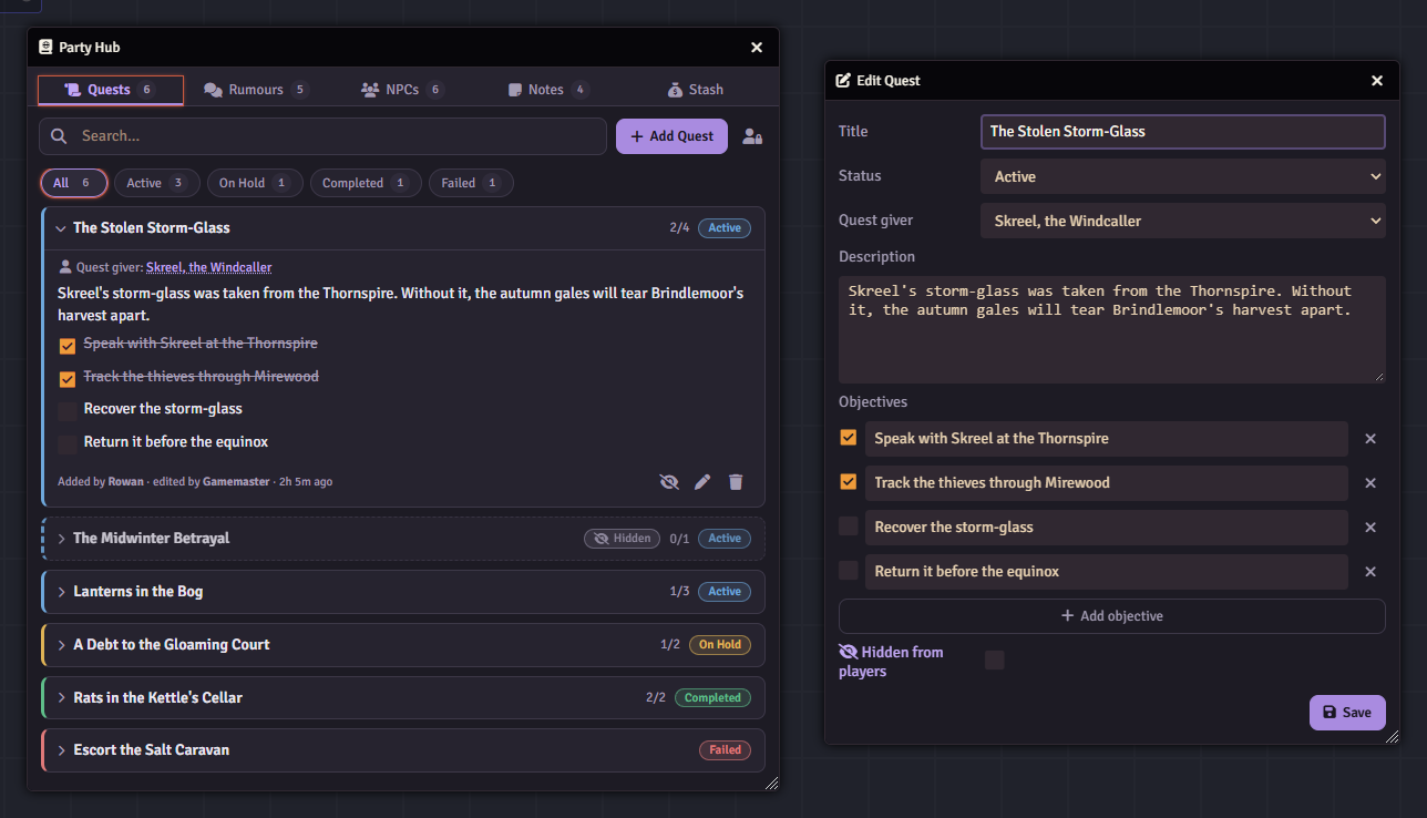 Quest editor
