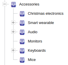Accessories dynamic tree example