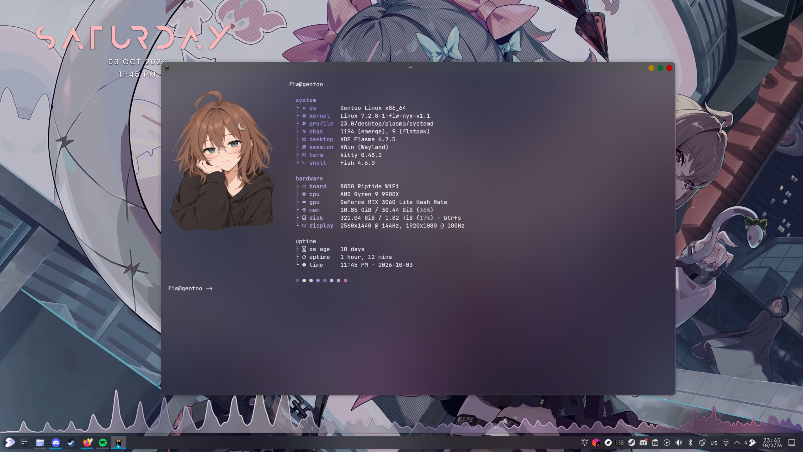 Gentoo KDE desktop