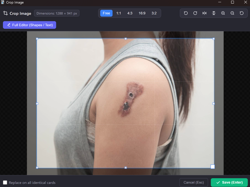 Fast Cropping Modal
