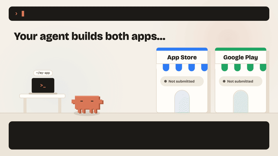 Clawd delivers an app to the App Store and Google Play, gets rejected by App Review, records a demo video, replies and resubmits