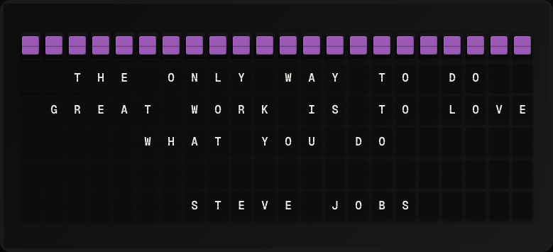 Quote of the Day displayed on a split-flap board