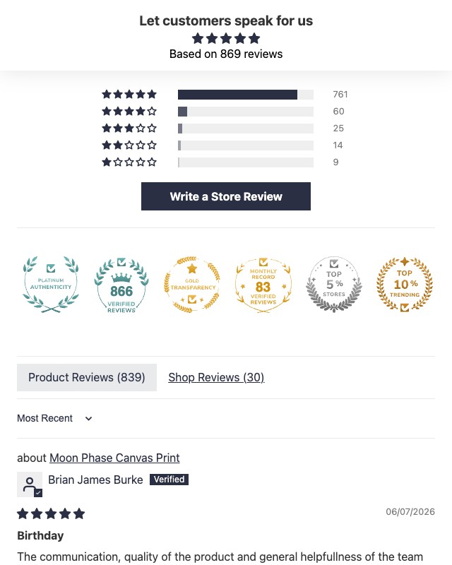 Floating Reviews Tab