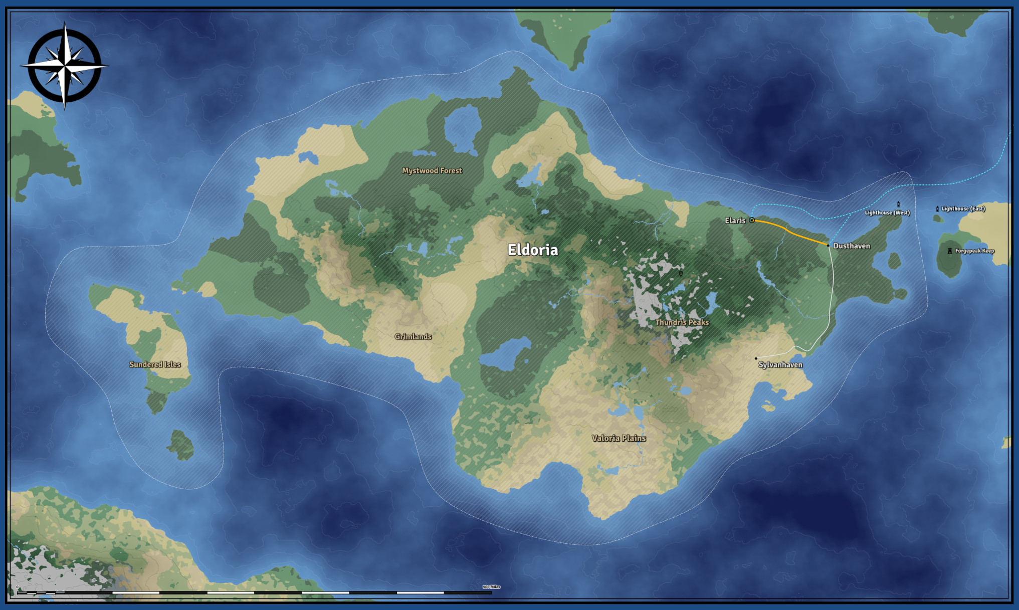 Regional Map generated from the World map