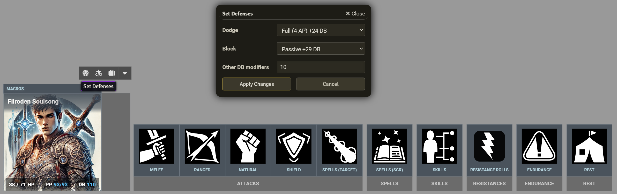 Set Defences
