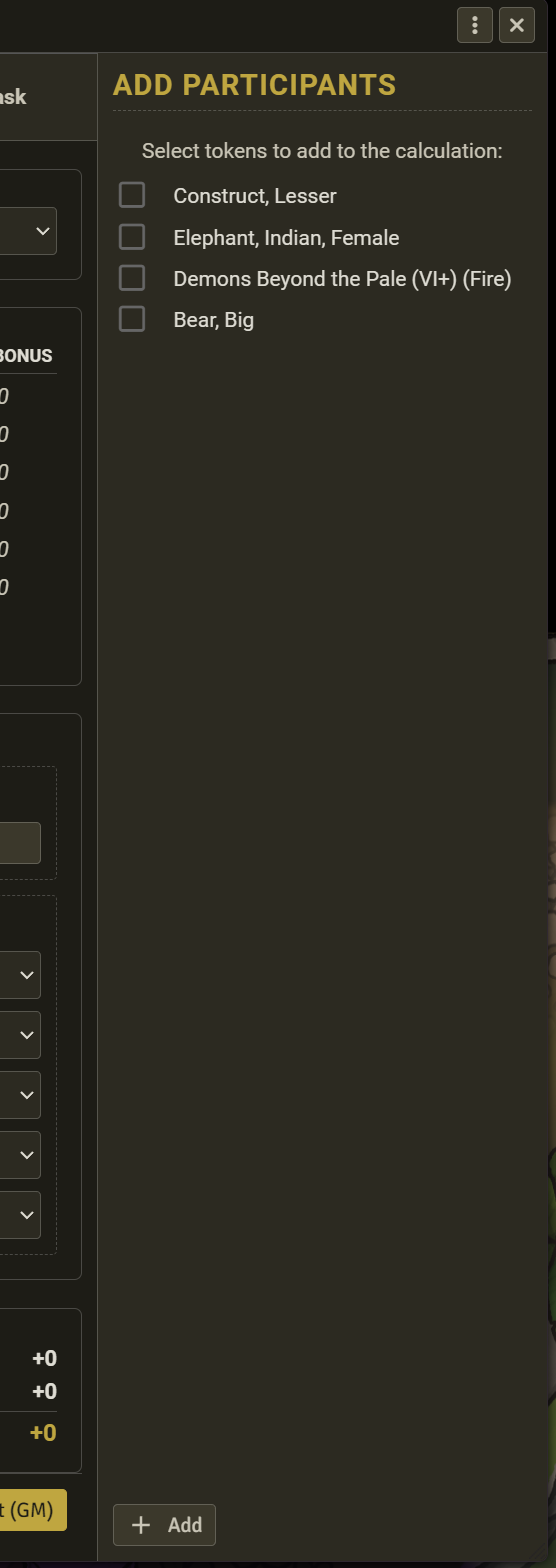 Add Participant Dialogue
