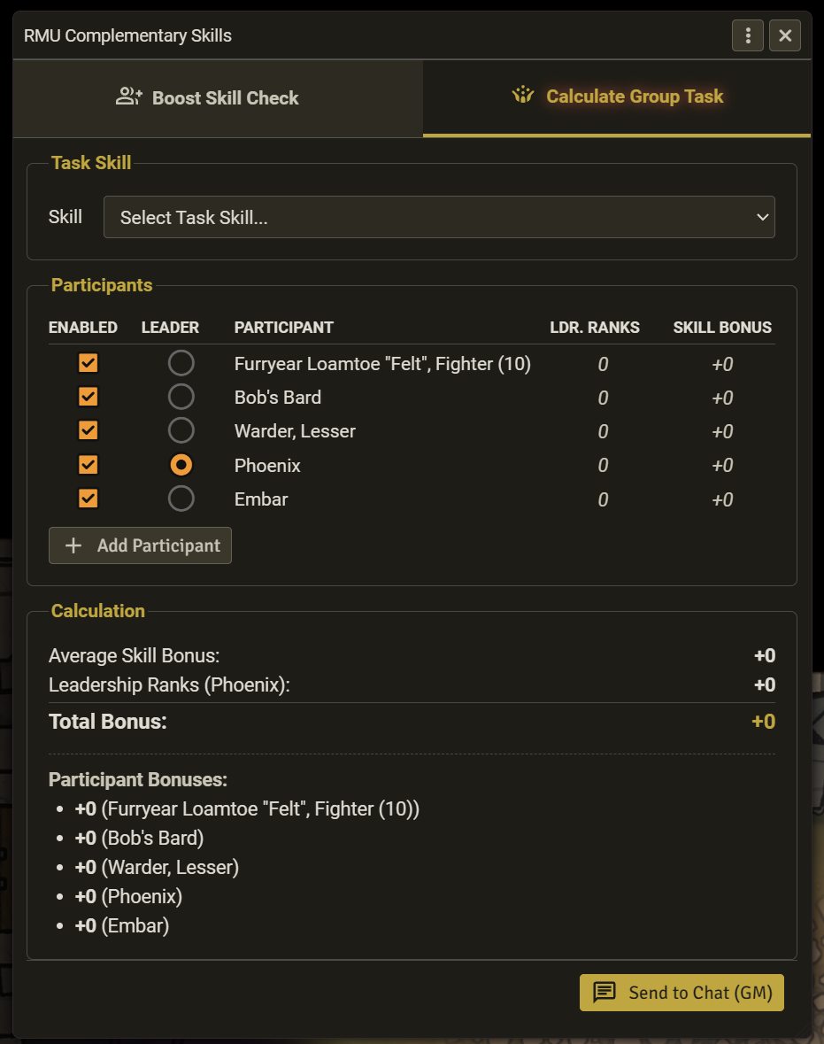 Boost Skill Calculator