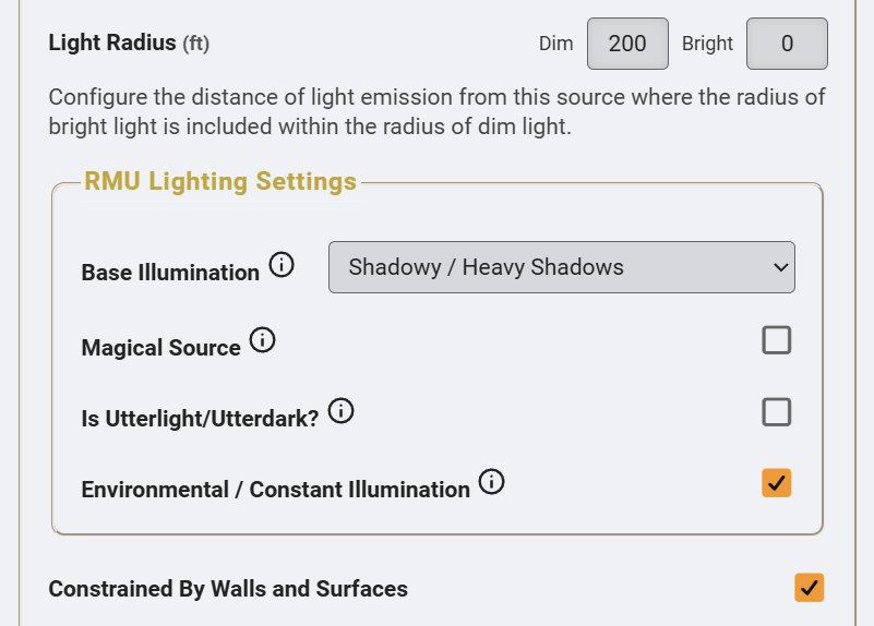 Light Configuration