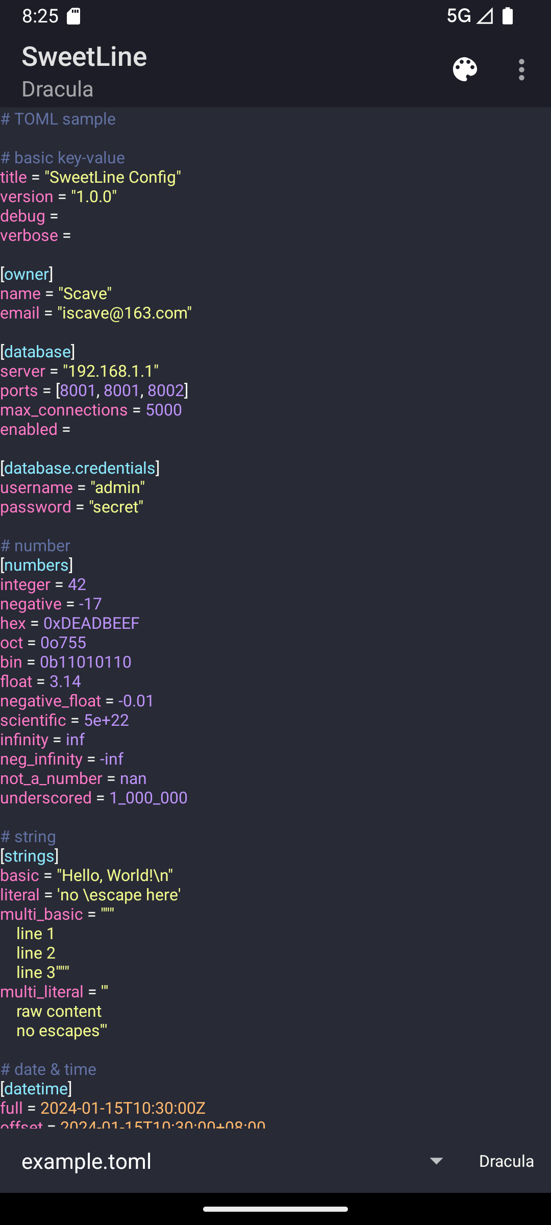 Android Demo (TOML)