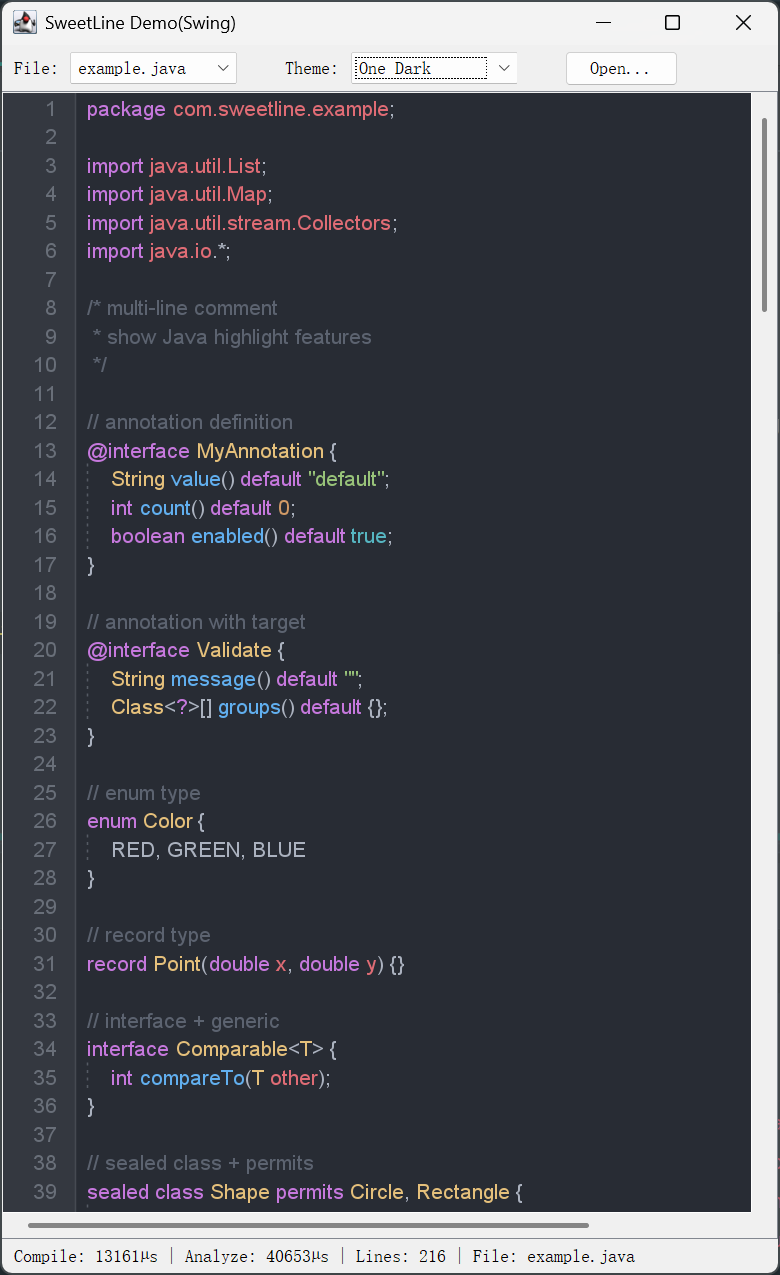 Swing Demo (Java)