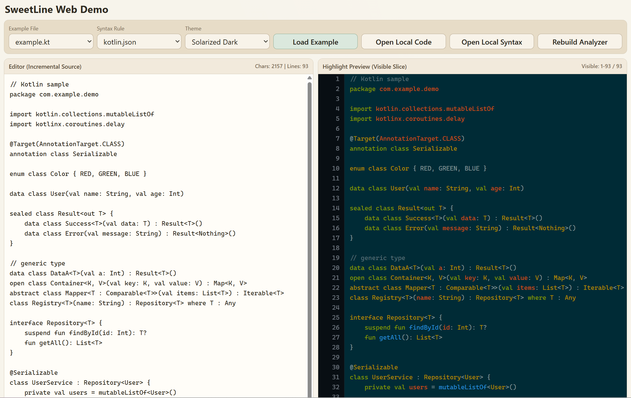 Html Web Demo