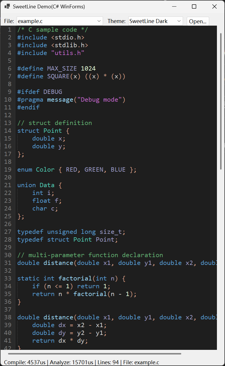 WinForms Demo (C#)