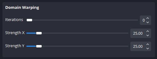 Domain Warping Properties