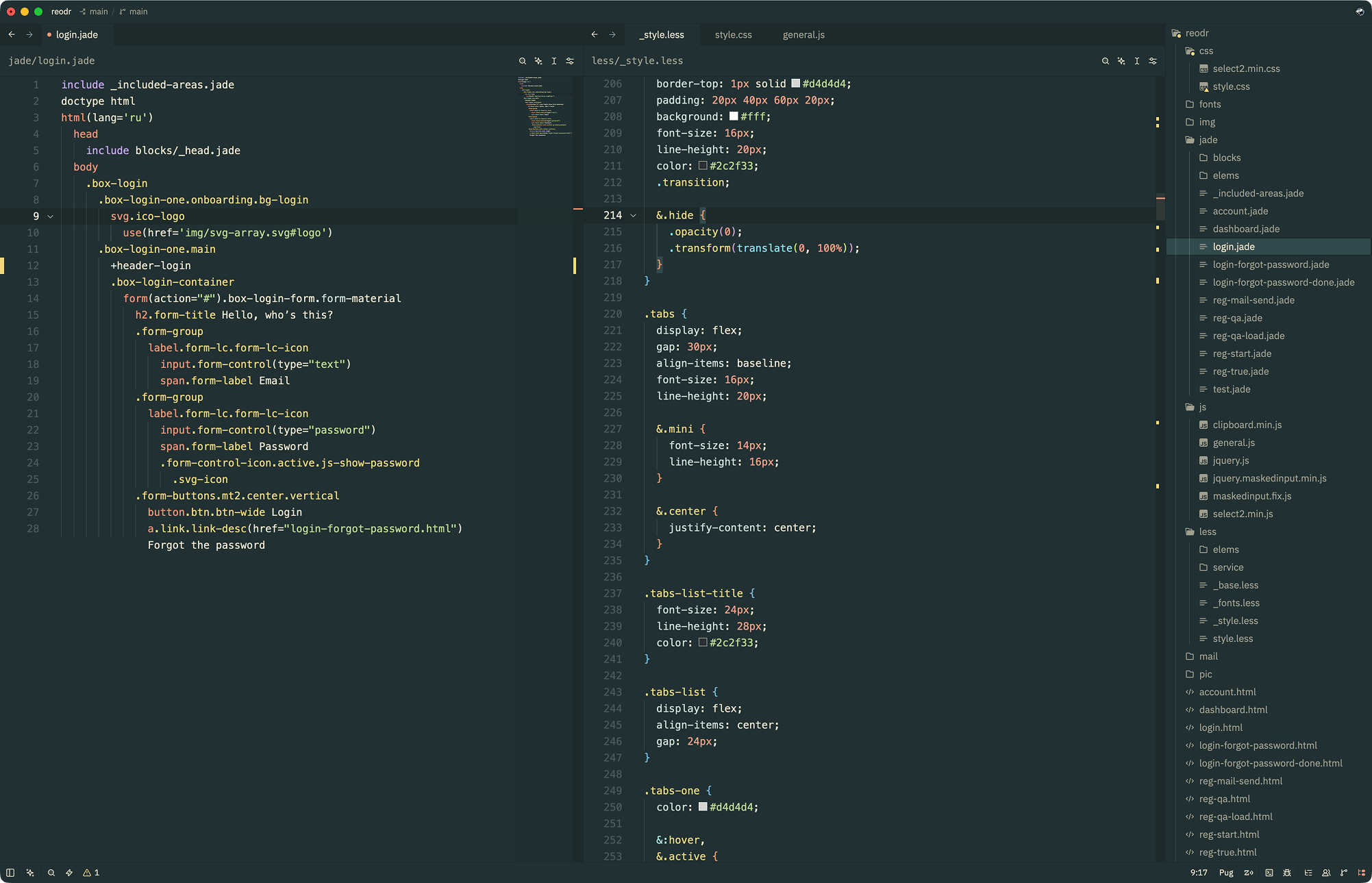 Fineorite theme for Zed editor - preview