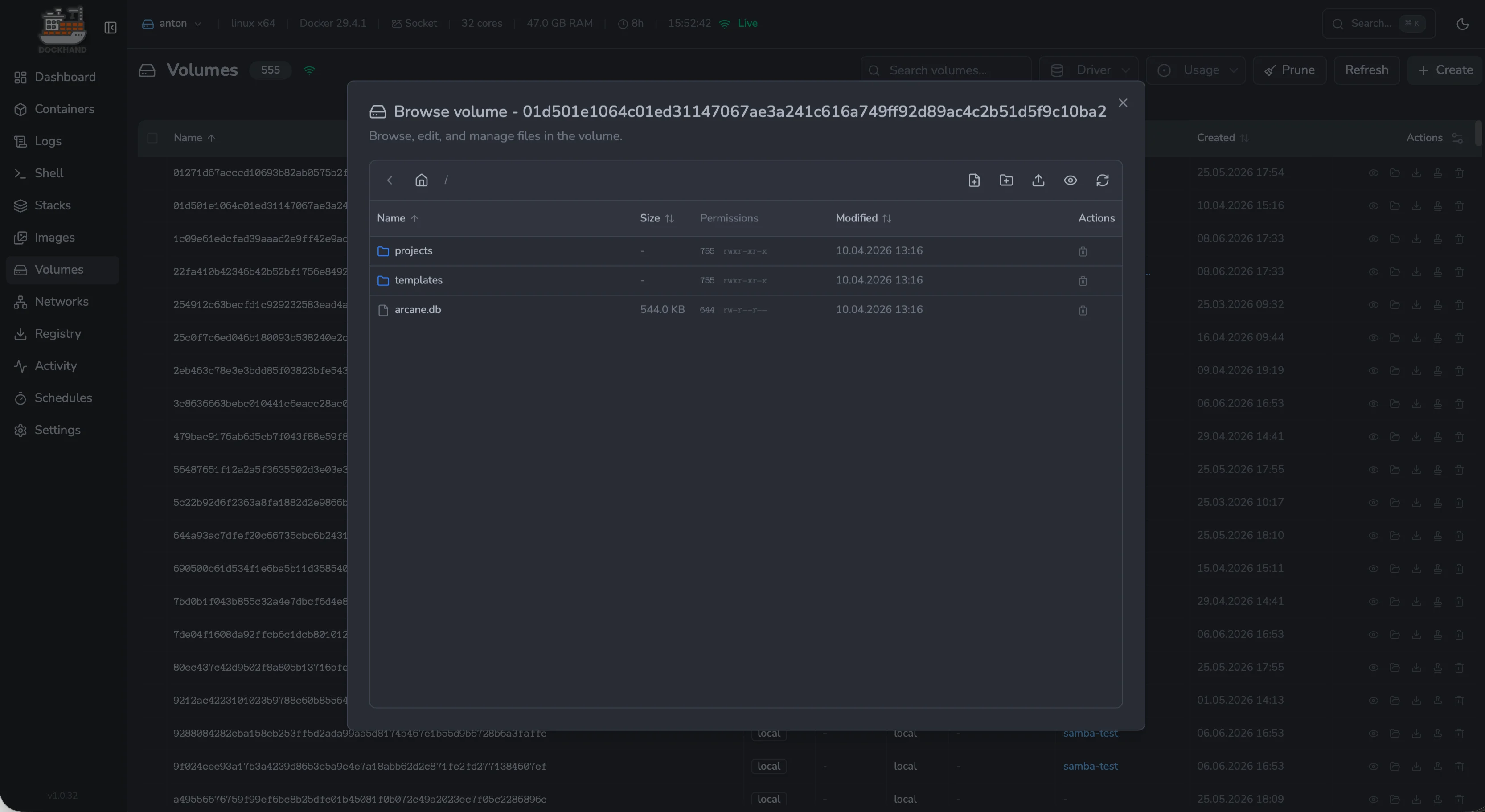 Volume browser