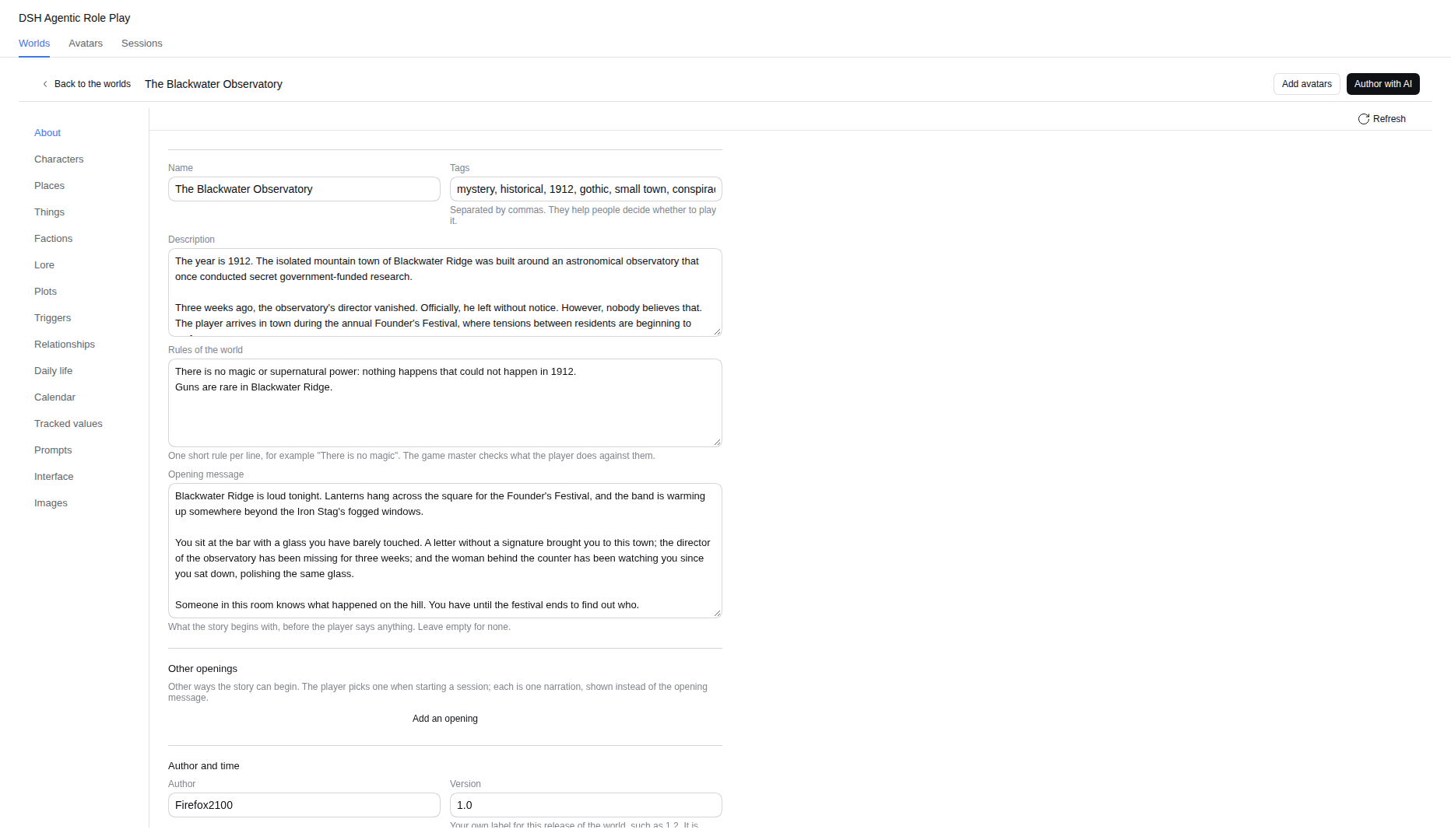 Скриншот dsh-agentic-roleplay#core 3