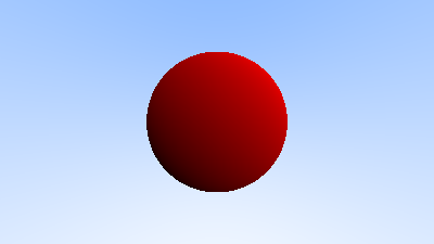 A red sphere, lit softly from the top right