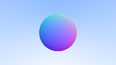 A sphere with soft color transitions