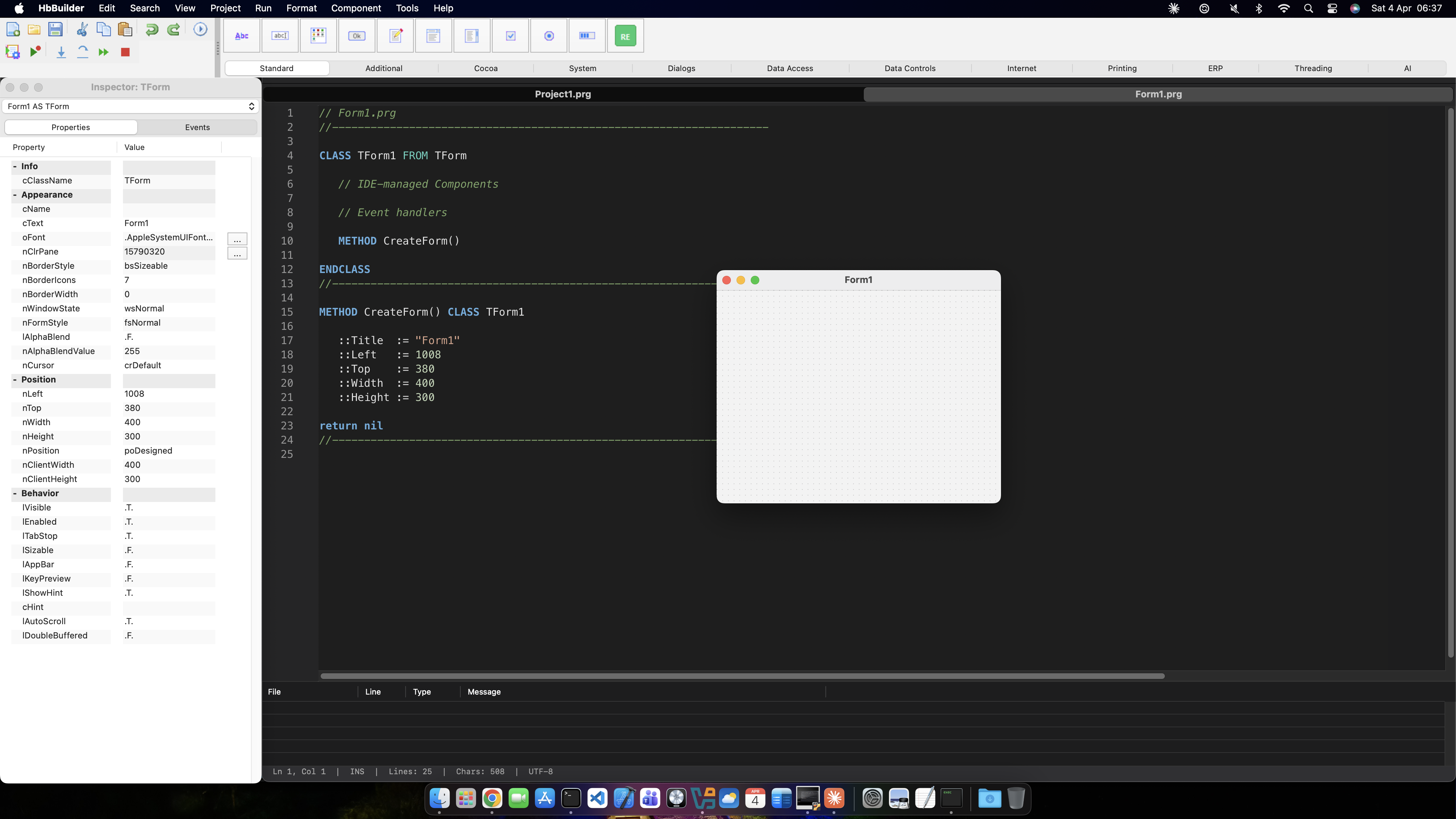 HarbourBuilder on macOS