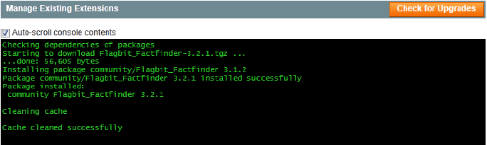magento connect manager console