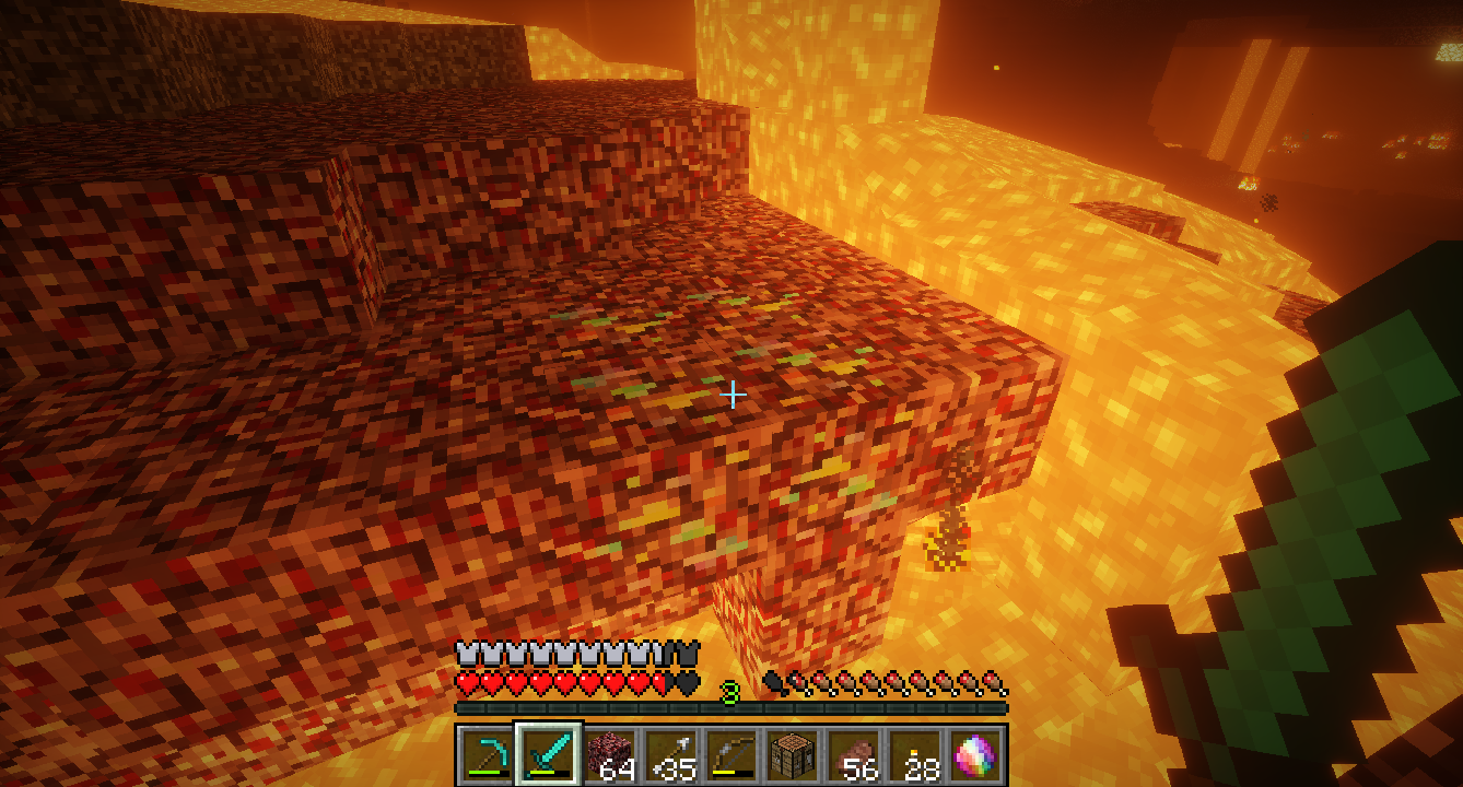 Spectrite Ore as found in The Nether