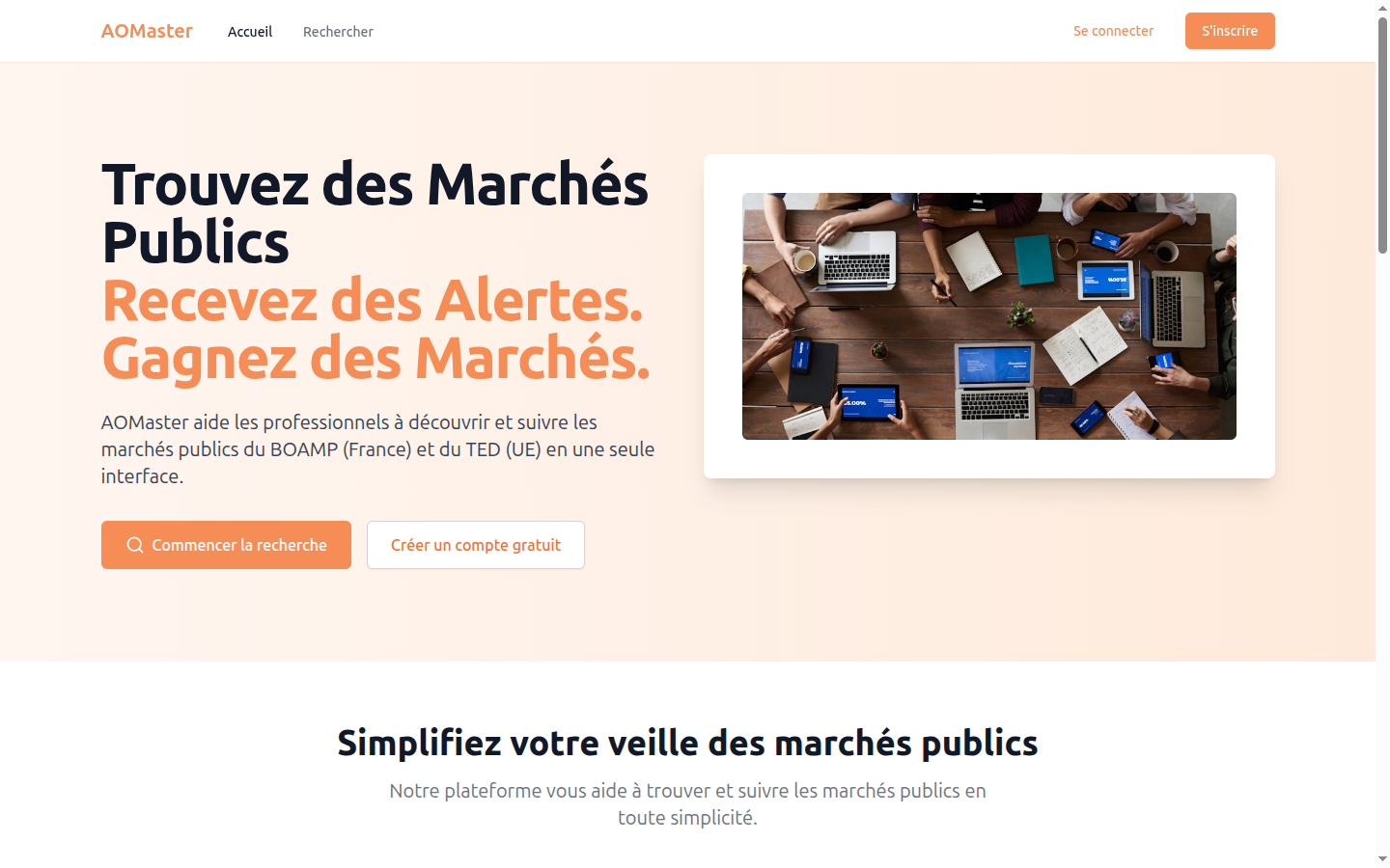 Page d'accueil