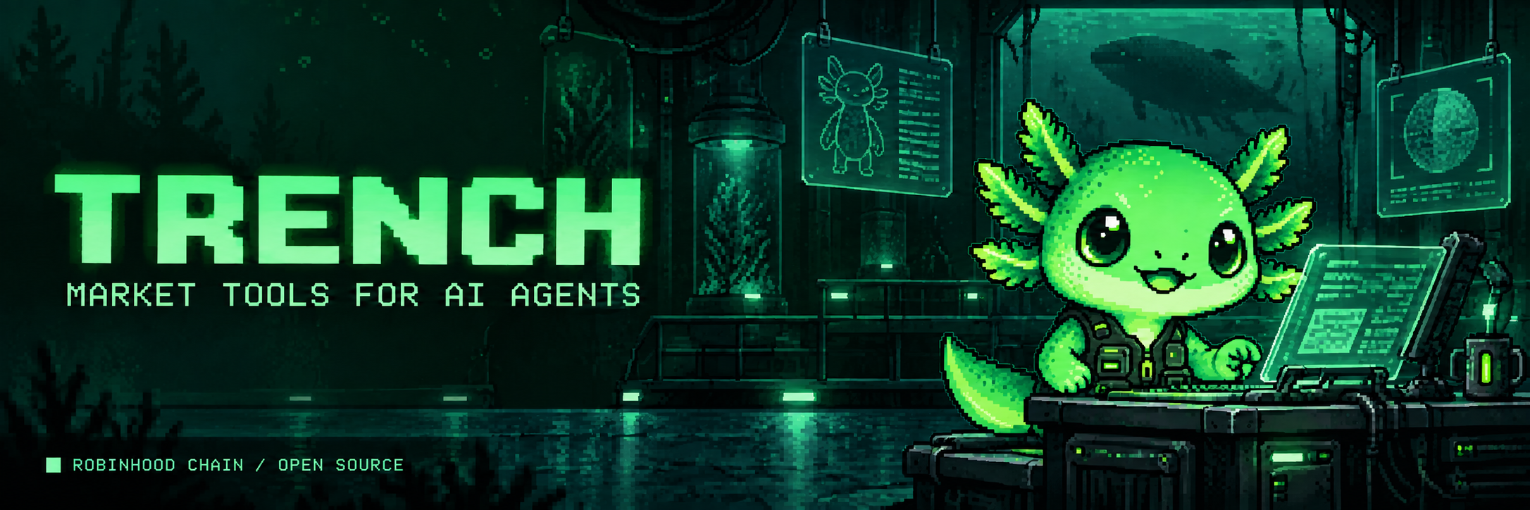 TRENCH on Robinhood Chain - market tools for AI agents