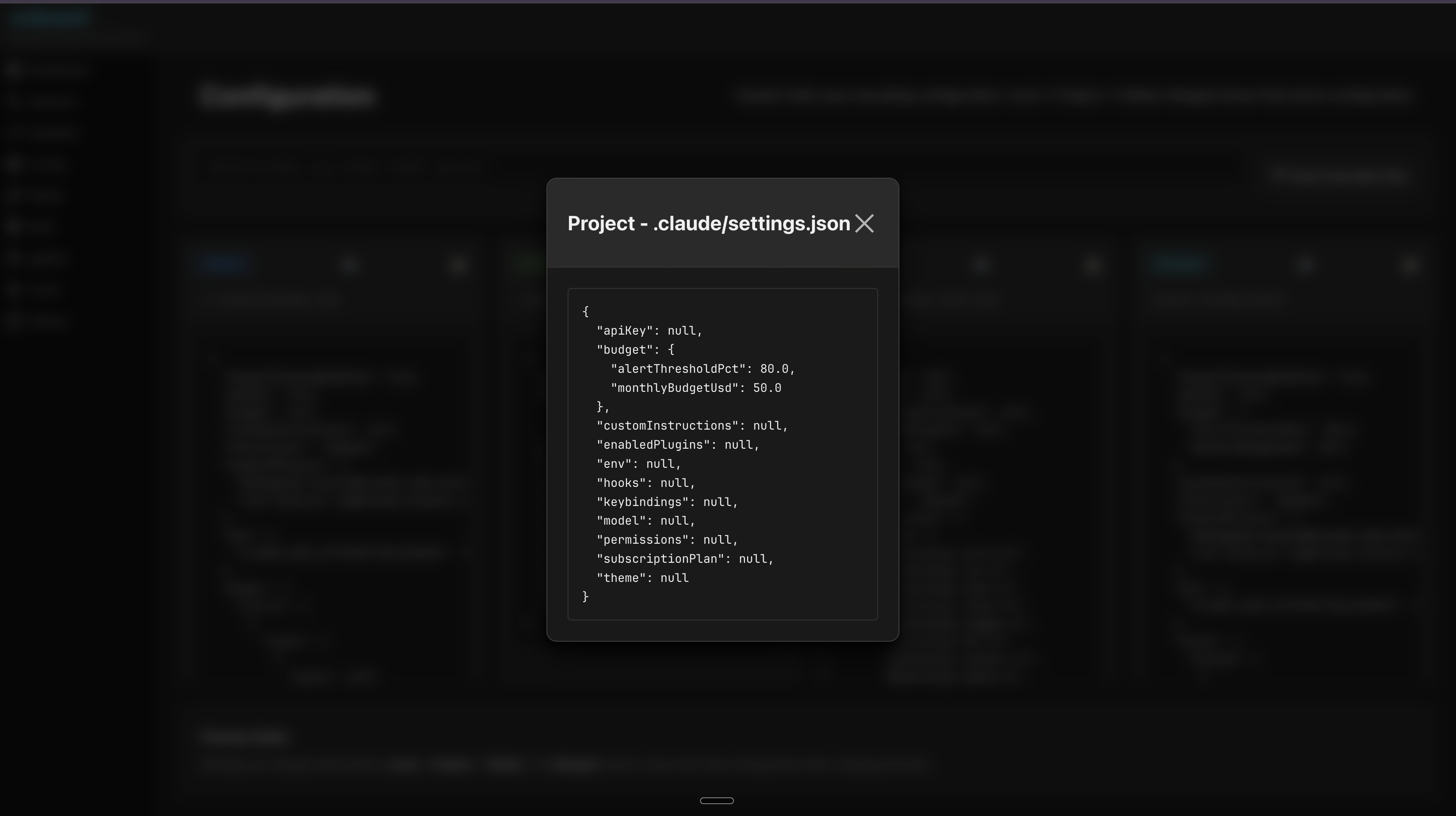 Web Config Modal
