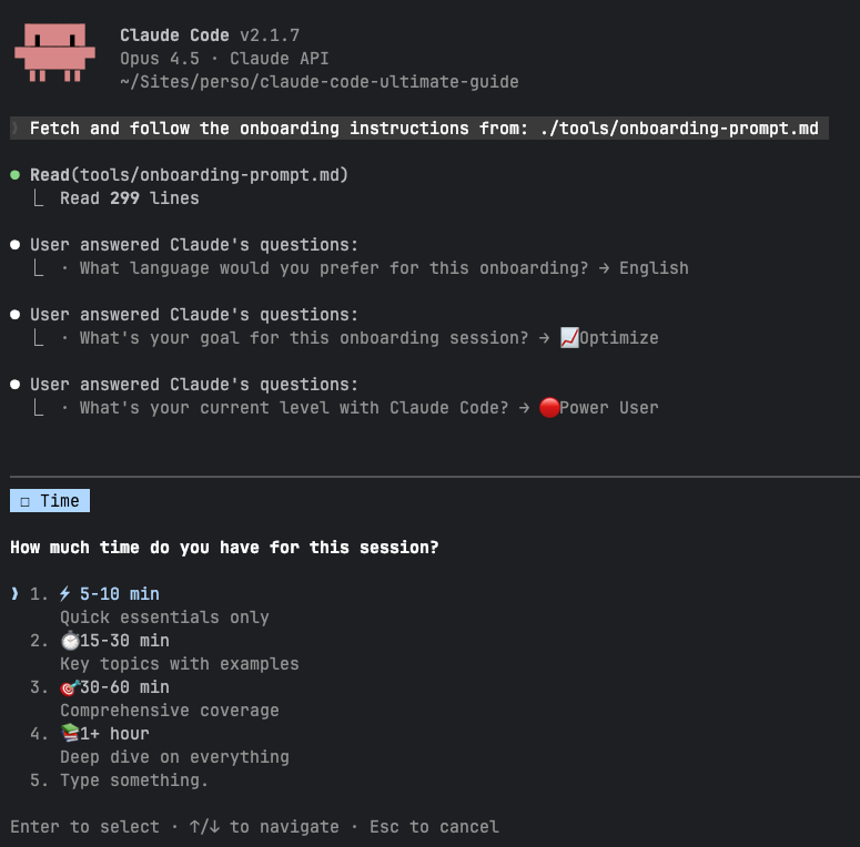 Claude Code Ultimate Guide — choose session length