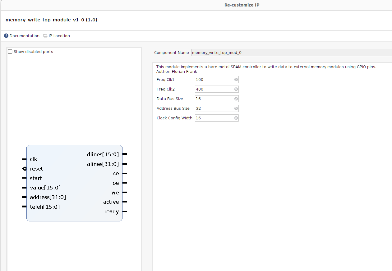 reading ip core