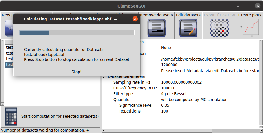 Stop the quantile calculation