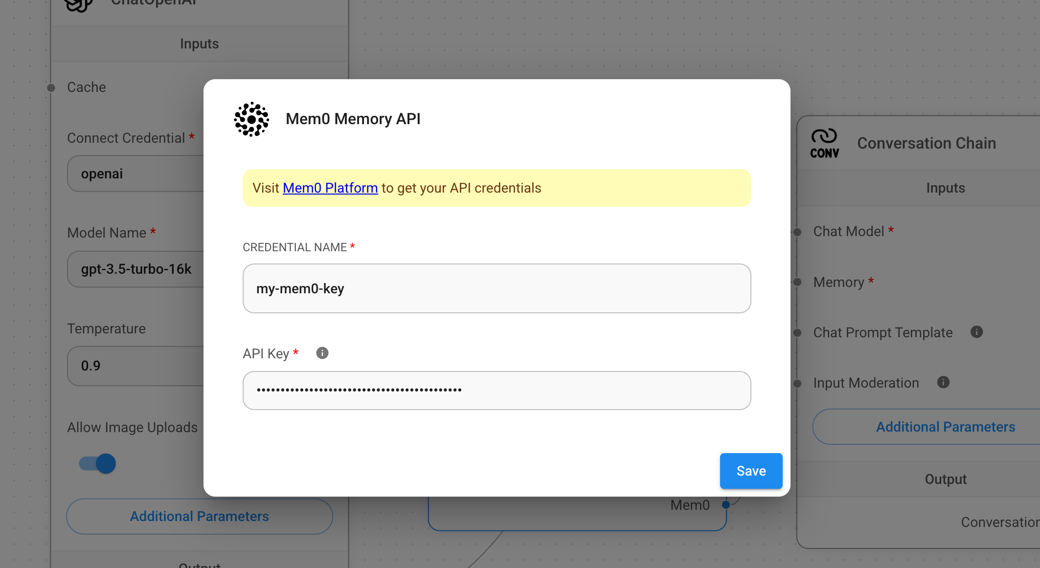 Mem0 Credentials