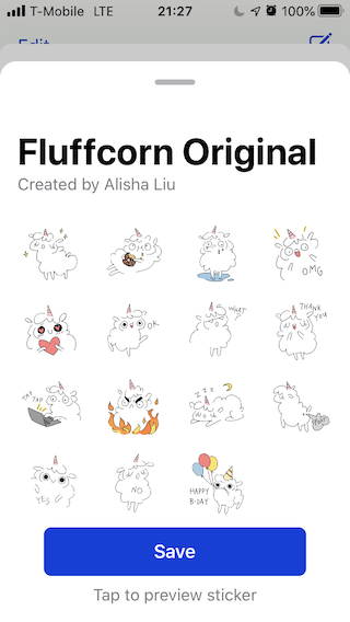 Fluffcorn WhatsApp Stickers integration